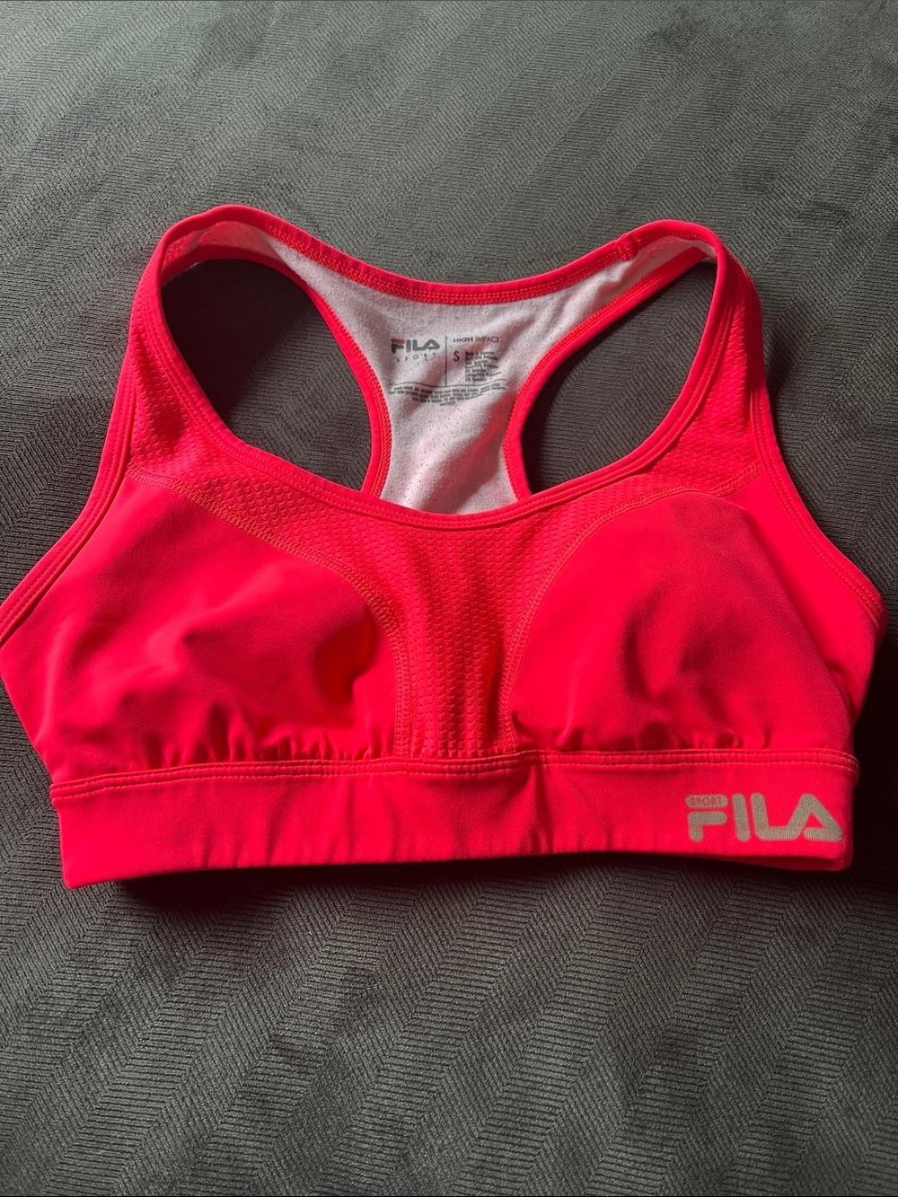 FILA Neon Pink Racerback Sports Bra